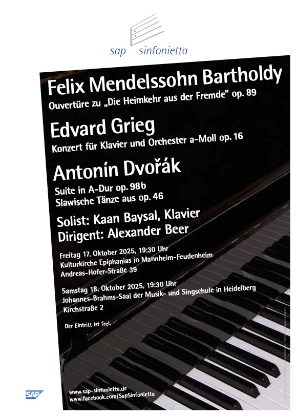 Konzertplakat der SAP Sinfonietta